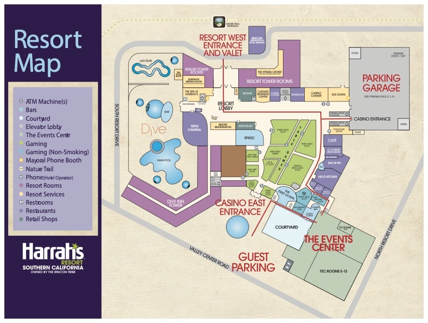 Harrah's Resort Map